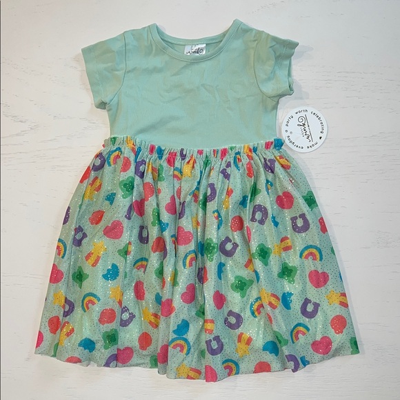 Sweet Wink Other - Sweet Wink Lucy Charms Mint Green Kids Dress Rainbow 2T